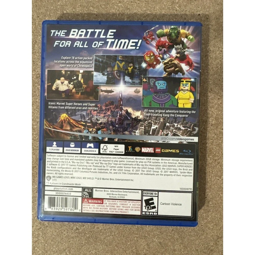 Lego Marvel Superheroes 2 Sony PlayStation 4 PS4 Video Game with Manual